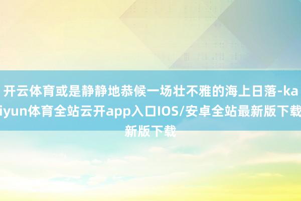 开云体育或是静静地恭候一场壮不雅的海上日落-kaiyun体育全站云开app入口IOS/安卓全站最新版下载