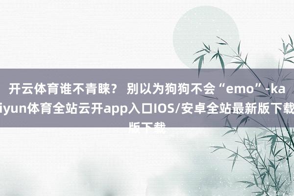 开云体育谁不青睐？ 别以为狗狗不会“emo”-kaiyun体育全站云开app入口IOS/安卓全站最新版下载