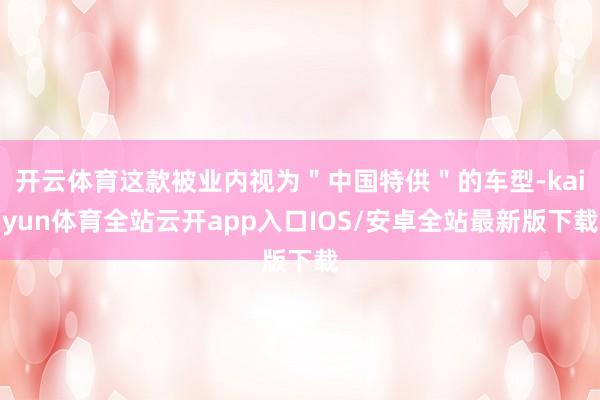 开云体育这款被业内视为＂中国特供＂的车型-kaiyun体育全站云开app入口IOS/安卓全站最新版下载