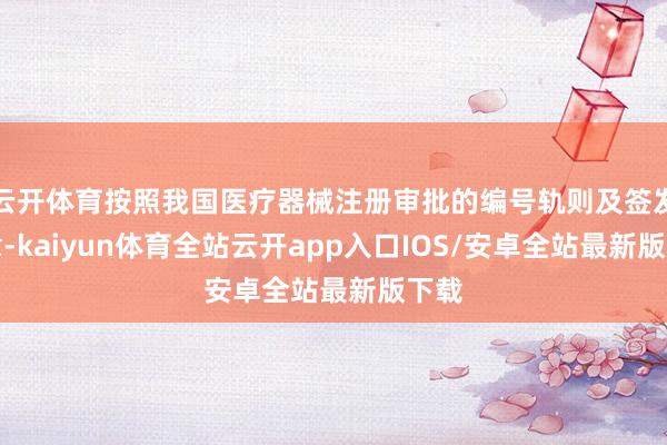 云开体育按照我国医疗器械注册审批的编号轨则及签发规章-kaiyun体育全站云开app入口IOS/安卓全站最新版下载