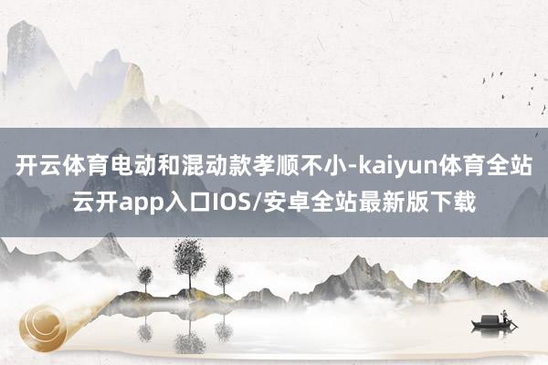开云体育电动和混动款孝顺不小-kaiyun体育全站云开app入口IOS/安卓全站最新版下载