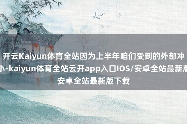开云Kaiyun体育全站因为上半年咱们受到的外部冲击不小-kaiyun体育全站云开app入口IOS/安卓全站最新版下载
