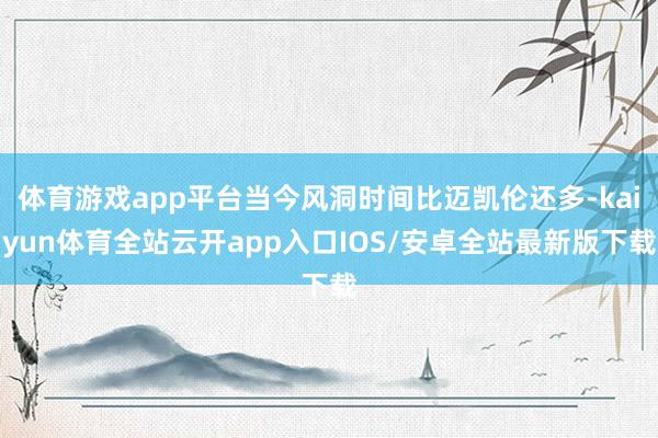体育游戏app平台当今风洞时间比迈凯伦还多-kaiyun体育全站云开app入口IOS/安卓全站最新版下载