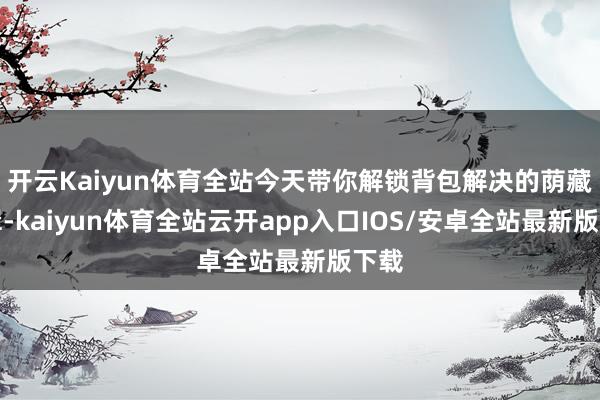 开云Kaiyun体育全站今天带你解锁背包解决的荫藏逻辑-kaiyun体育全站云开app入口IOS/安卓全站最新版下载