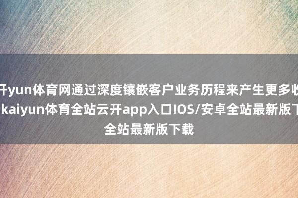 开yun体育网通过深度镶嵌客户业务历程来产生更多收入-kaiyun体育全站云开app入口IOS/安卓全站最新版下载