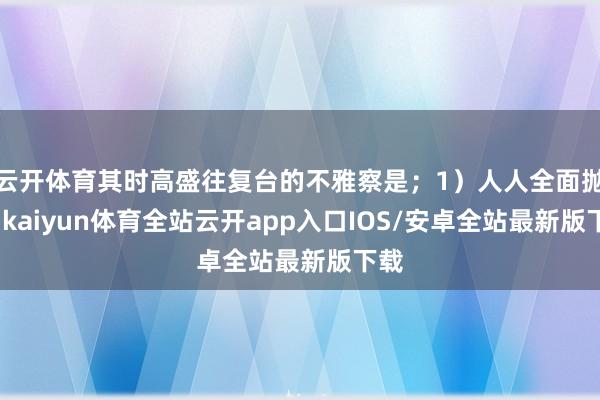 云开体育其时高盛往复台的不雅察是；1）人人全面抛售-kaiyun体育全站云开app入口IOS/安卓全站最新版下载
